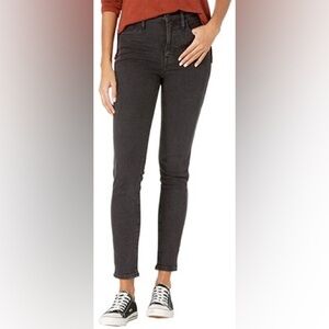 Madewell 10" High Riser Skinny Skinny Faded Black Jeans Size 24 E6596 Stretchy
